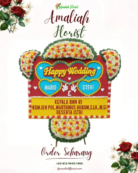 Papan Bunga Pernikahan 8 Ilir